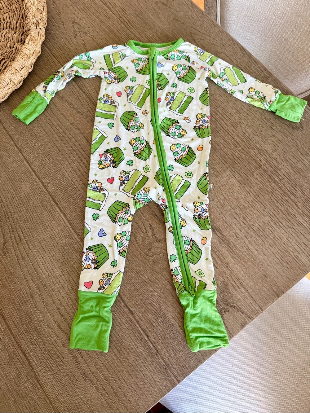 Caden Lane - St. Patricks’s Day Convertible Zip Romper - 3-6 Months!